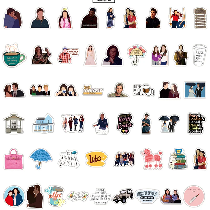 10/50 шт./лот классические наклейки для ТВ шоу Gilmore Girls граффити автомобильного