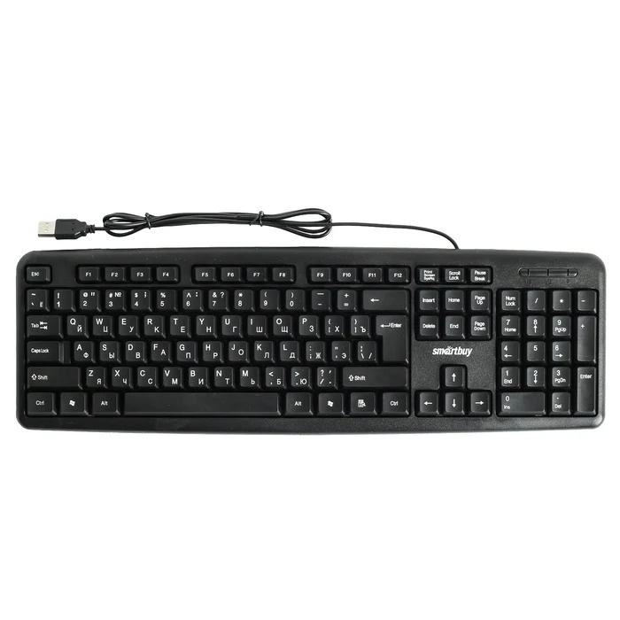 Keyboard Smartbuy ONE 112, wired, membrane, 104 keys, USB, black 2987146 ► Photo 3/6