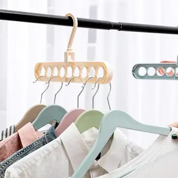 

5pcs Portable Clothes Drying Racks Anti-skid Folding Portrait Landscape Rotating Home Bedroom Storage Accessories