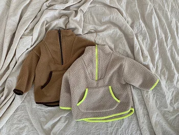 

1 2 3 4 5 6 Years Toddler Kids Jackets Thicken Lambswool Toddler Girls Outwear 2019 High Quality Children Boys Coats Baby Tops