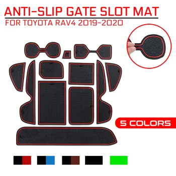 

For Toyota RAV4 2019 2020 For XA50 RAV IV 50 Anti-Slip Mat Gate Slot Mats Cup Rubber Pads Rug Car Stickers Accessories