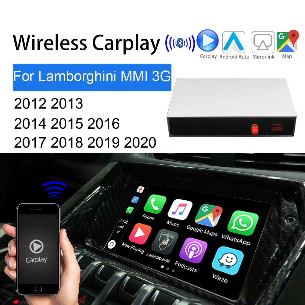 2-1 Wireless Apple Carplay For Lamborghini with MMI 3G 2011 - 2020 Android Auto Smart Mirror Link Car Play Box Accessories