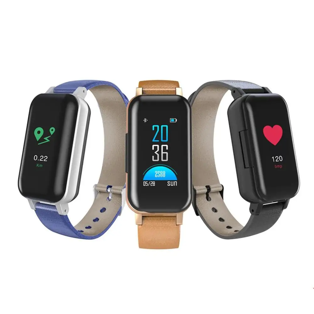

T89 Stereo Earphone 5.0 Smart Bracelet Watch Binaural Health Heart Rate Monitoring Sports Smart Watch Men Women