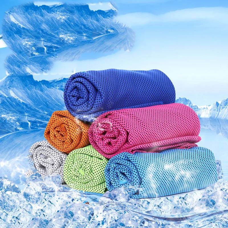 

Multicolor Ice Towel Utility Enduring Instant Cooling Towel Heat Relief Reusable Chill Cool Towel Cold towel 100*30cm towel