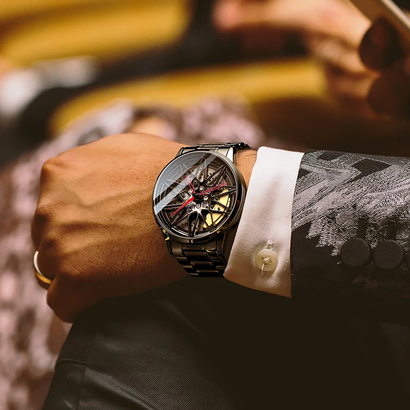 NEKTOM Men's Watches Waterproof Wheel Rim Quartz Wristwatch Men's Sports Watch Watches For Men Clock Mens Relogio Masculino