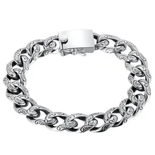 Cigovo 925 Серебряный браслет для одиноких мужчин, простой братец, агрессивный тренд, Корейская Прическа, мастер браслет тренд