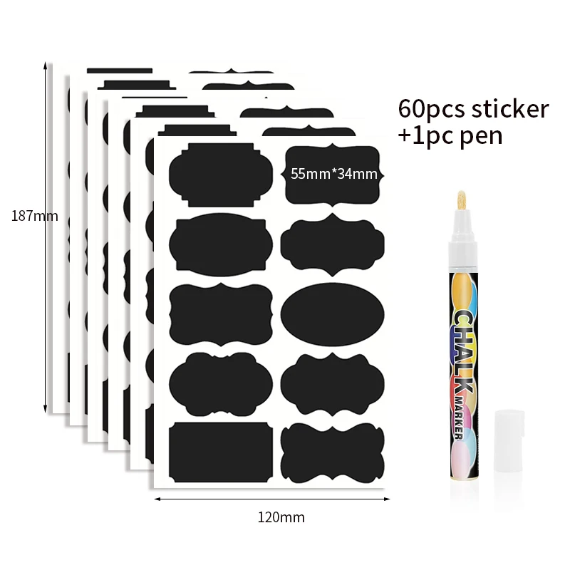 Водонепроницаемый доске Кухня наклейки для консервных банок самоклеящаяся