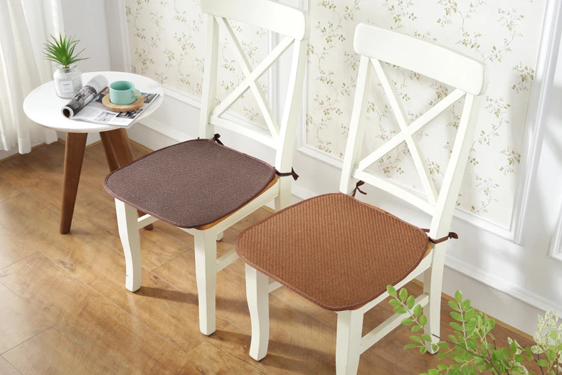 Высококачественная Подушка для стула, Нескользящая подушка для сидения, коврик для сидения с лентой, коврик для кухонного стула, Офисная Подушка для стула, квадратный коврик для подушки