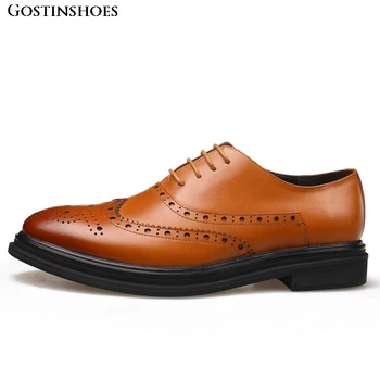 

Fashion Men Buty Meskie Casual Zapatos De Hombre Business Brogue Men Shoes Lace Up Shoe