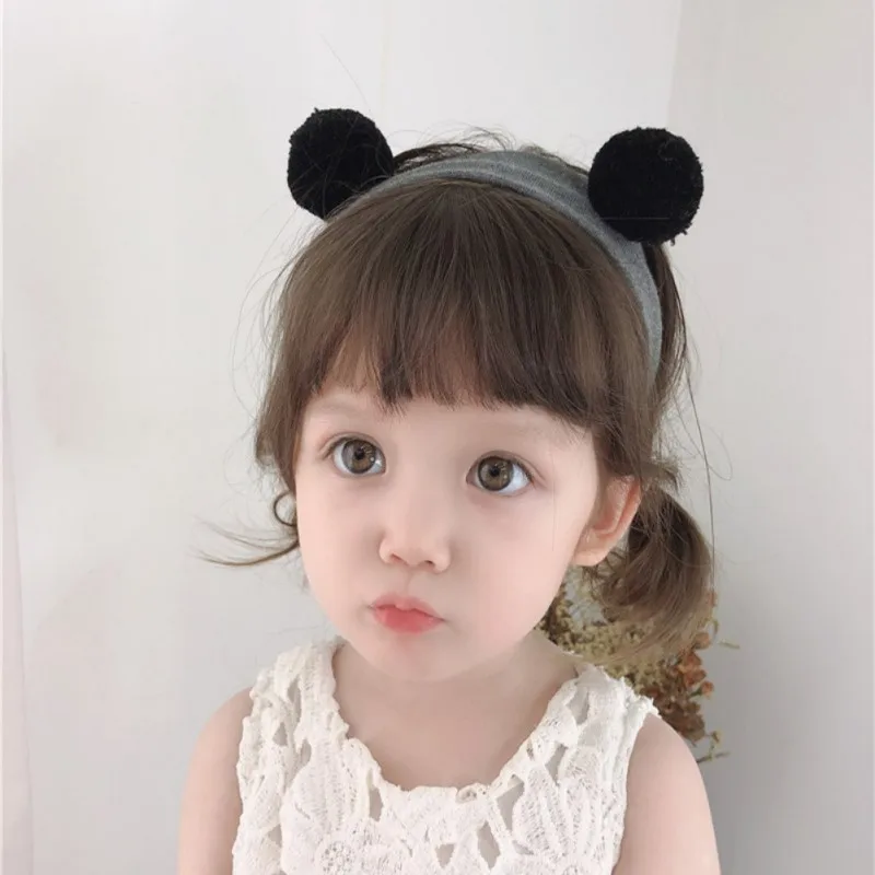

Girls Baby Toddler Turban Solid Panda Shape Headband Hair Band Bow Accessories Headwear