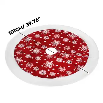 

New Christmas Tree Skirt Christmas Tree Decor White Christmas Tree Skirt Fur Base Floor Mat Cover For Christmas Tree Xmas Decor