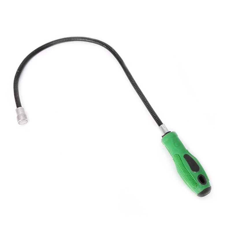 1 шт. 54 см гибкий магнитный инструмент для поднятия, чтобы забрать зеленый пластик Нескользящая ручка захват