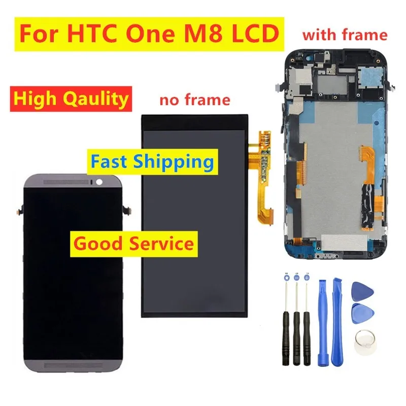 ЖК-дисплей 5 0 дюймов для HTC One M8 831c ЖК-экран сенсорный экран дигитайзер с рамкой