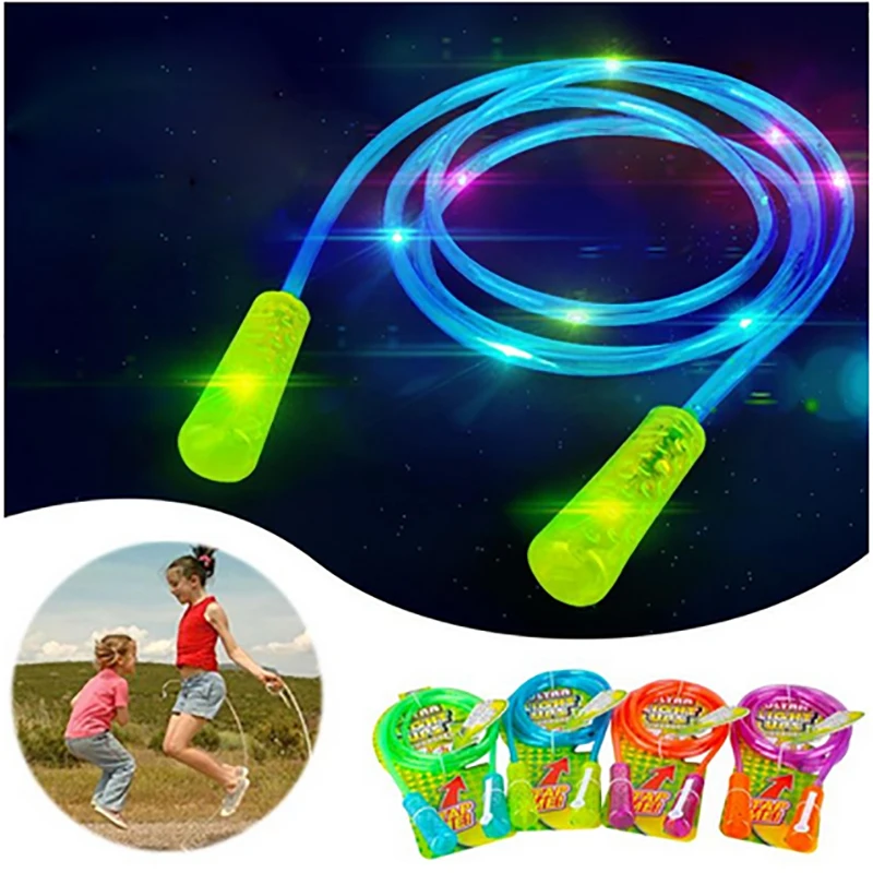 

2.5M Jump Ropes Kids Toys Fitness Bodybuilding Exercise Colorful Changing LED Flashing Light Up Glow Skipping Jump Rope Skipping