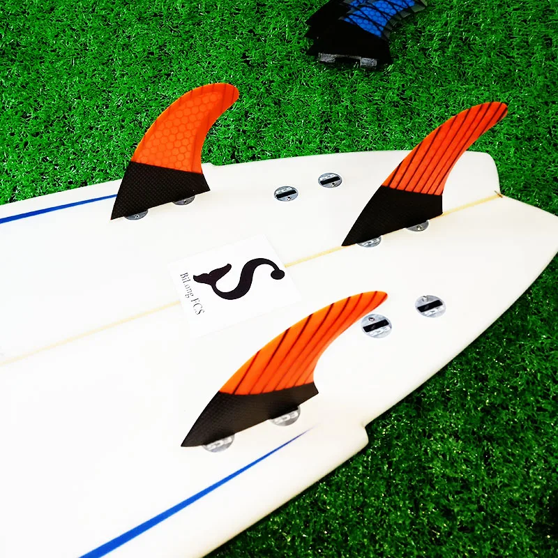 BiLong FCS высокопроизводительный сердечник PCC tri-set для серфинга плавники 3-fin G5 размер стекловолокна с углеродом M размер красный FCS плавники медовая расческа