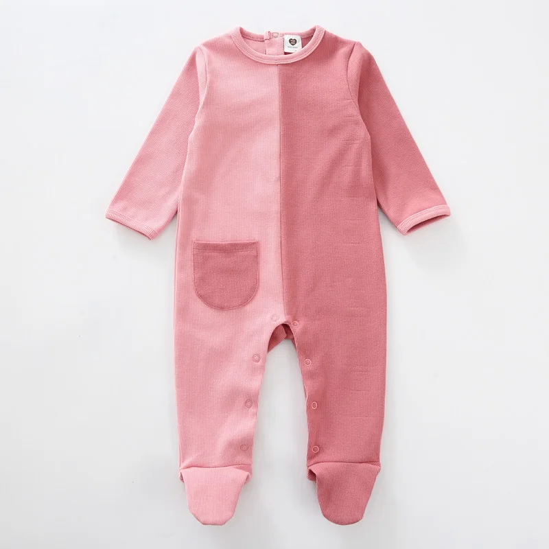 Baby romper pyjamas kids clothes long sleeves children clothing ribbed baby overalls baby boy girls clothes footies romper
