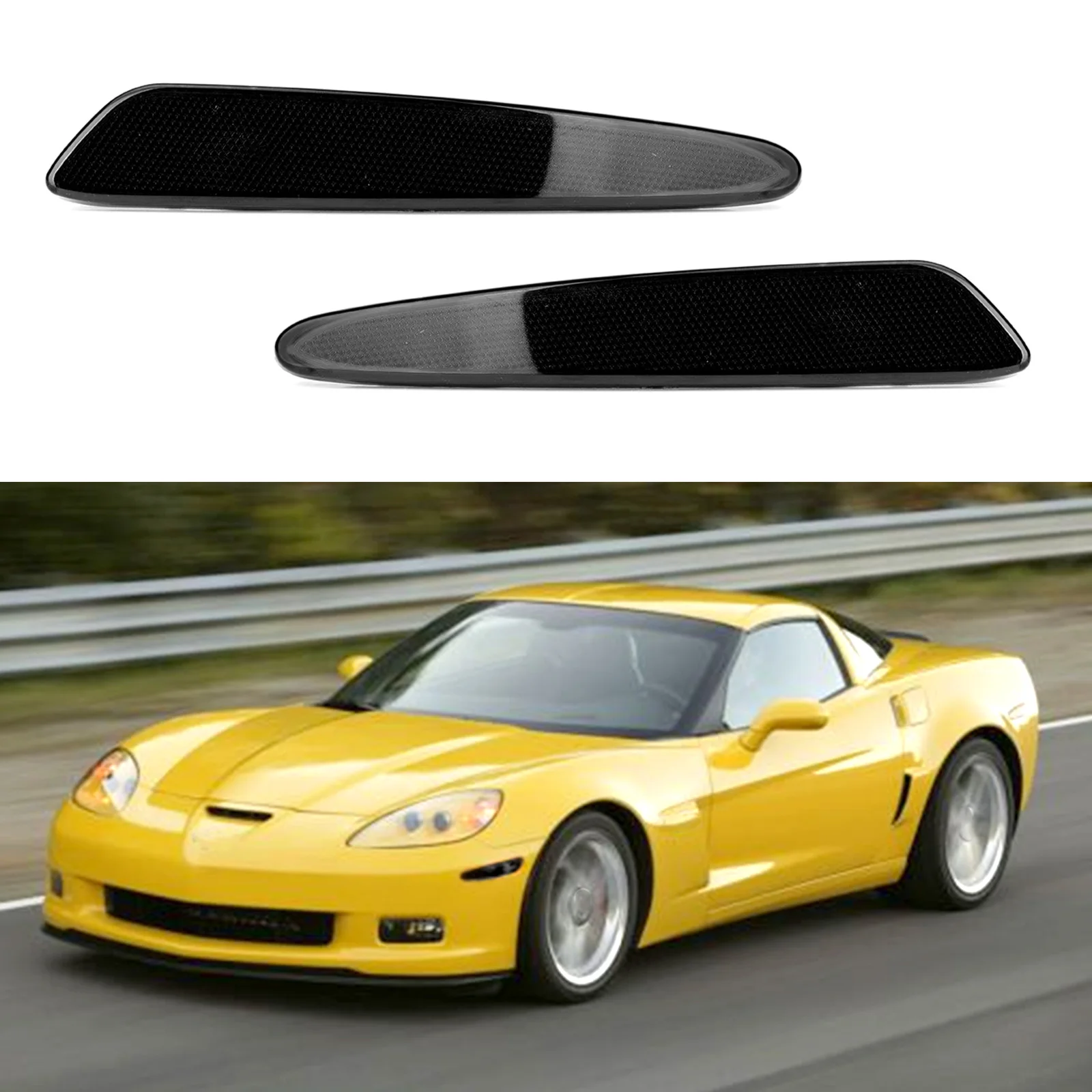 Areyourshop 1 пара передний бампер боковая подсветка маркера КРЫШКА ДЛЯ Chevy Z06 2006-2013 подсветка крышки автозапчасти