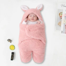 Baby Sleeping Bag 2021 New Baby Lamb Plush Sleeping Bags Thickened Anti-shock Autumn Winter Newborn Baby Swaddle Quilt 0-6 Month