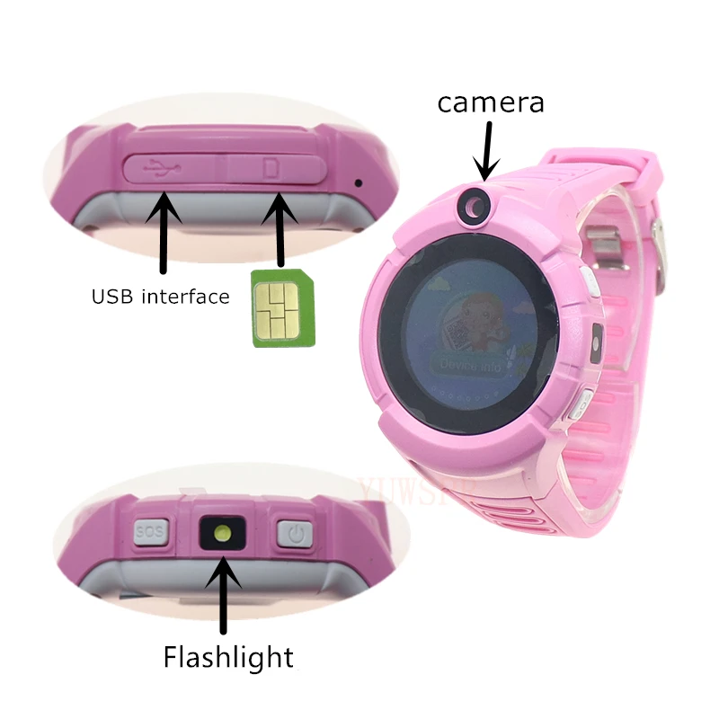 Детские часы трекер GPS отслеживание анти потерянный монитор зажигалка SOS Вызов