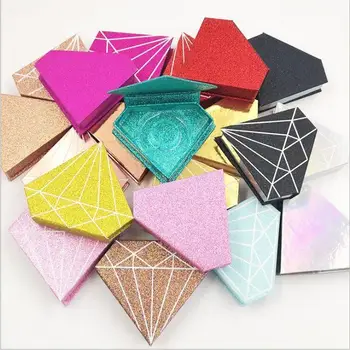 

10/30/50pcs wholesale false eyelashes packaging box fake 3d mink lashes boxes faux cils strip diamond magnetic case empty