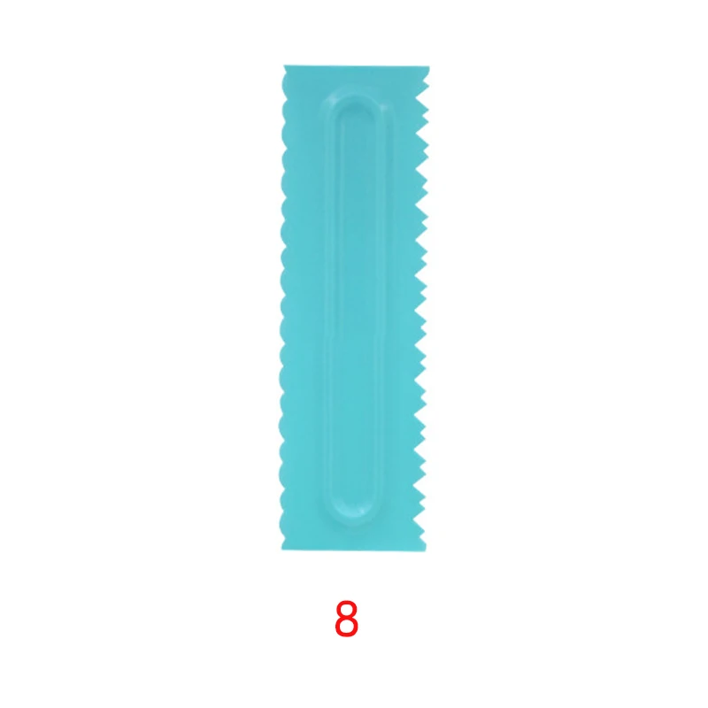 Cake Scraper Cream Smoother Pastry Icing Combs Baking Accessories 1Pcs Fondant Spatulas Food Grade Plastic Cake Decorating Comb