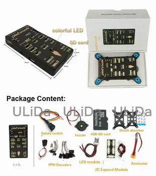 

Pixhawk PX4 PIX 2.4.8 32 Bit Flight Controller Autopilot with 4G SD Safety Switch Buzzer PPM I2C Power Module for RC Quadcopter