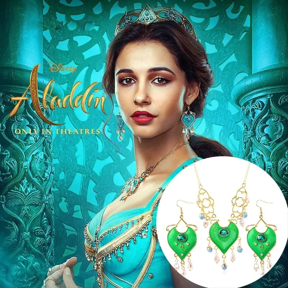 

2020 Hot Selling film Aladdin style Live Version of Necklace Jasmine Princess Celebrity Style Accessories necklace sets