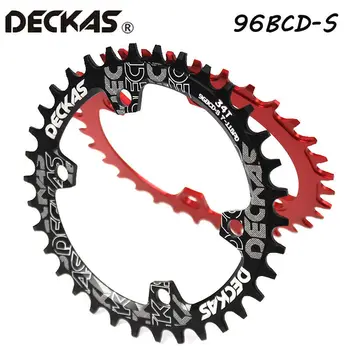 

DECKAS Narrow Wide Chainring 96BCD-S MTB Chain Ring Round/Oval Mountain Road Bicycle Chainwheel 32-38T Fit SHIMANO XTR XT SLX