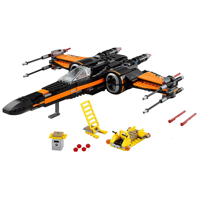 

Star Wars Force Blocks Awakens First Order Poe's Model X-wing Fighter Building Blocks compatible Starwars Bricks Toys Gift Kids