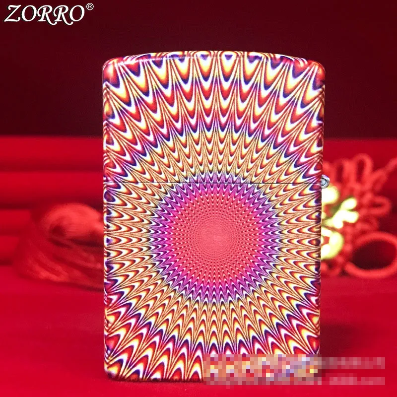 Zorro тестовая керосиновая Зажигалка из чистой меди раскрашенный раскладной