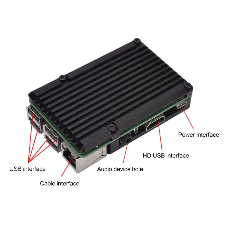 Aluminum Alloy Radiator Protective Case Metal Cooling Shell For Raspberry Pi 3 Model B B 2B 4
