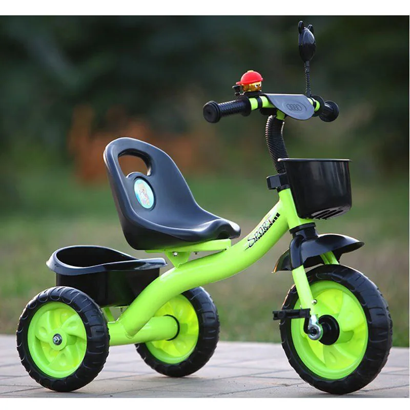 Детский трехколесный велосипед Bikes1-5 лет портативный велосипед для детей Спорт на открытом воздухе для детей для активного отдыха - Цвет: Зеленый