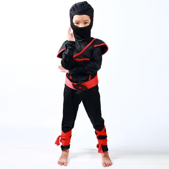 

3-12 ages Japanese style Baby Boys girls Ninja Assassin Samurai Warrior Dress clothing set New cosplay Stage Costume kids overa