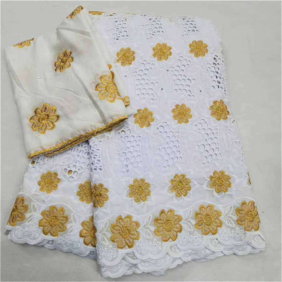 Африканская швейцарская вуаль кружевная ткань с камнями белая нигерийская кружевная ткань из Дубая для свадьбы 5+ 2 ярдов/партия