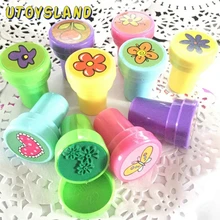 10 шт Цветочные штампы набор канцелярских принадлежностей для детей подарок DIY дневник декоративные вечерние игрушки игрушечная печать-цвет случайный