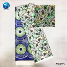 LIULANZHI Шелковый воск ткани Лидер продаж африканская атласная ткань 4+ 2 ярдов/партия атласная ткань с принтом для платья ML8X