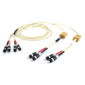 

Pair Audio speaker cable hifi speaker wire with carbon fiber banana plug connector