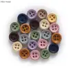 100 Pcs Round Dotted Line Wood Buttons Handwork Sewing Scrapbooking Clothing Crafts Accessories Gift Card DIY Handmade 10mm ► Photo 3/5