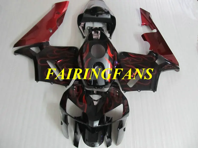 

Injection Fairing kit for HONDA CBR600RR F5 05 06 CBR 600 RR CBR 600RR CBR600 2005 2006 Red flames Fairings Set+gifts HG42