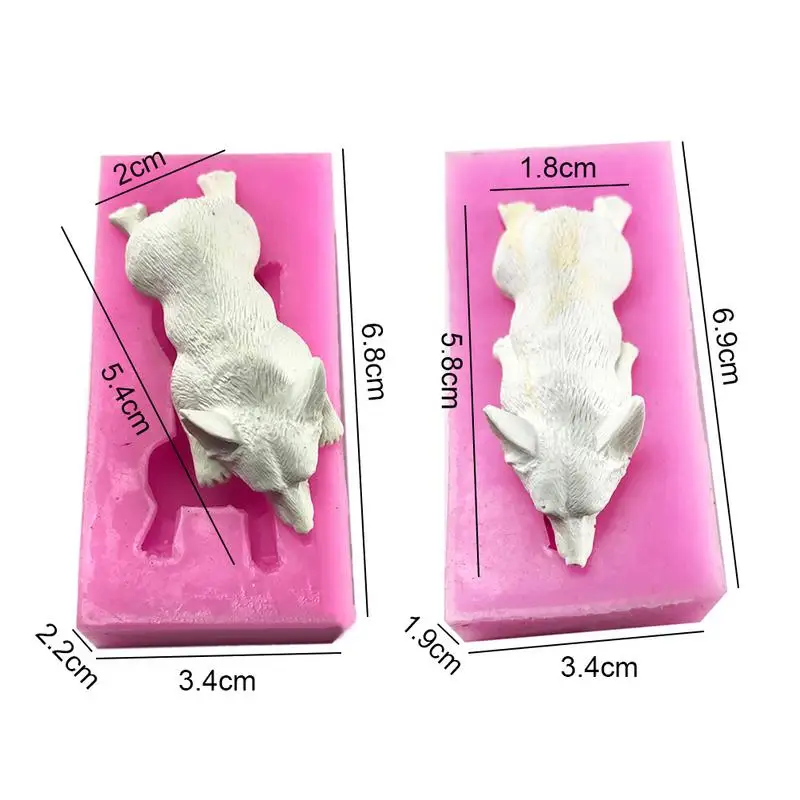 Силиконовая форма милый 3D Животный цемент форма DIY Keji собака форма штукатурка Арома форма домашний декор силиконовая форма бетона для штукатурки