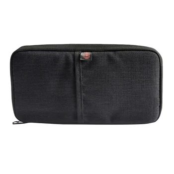 

Black Outdoor Passport Bag Travel Document Bag Waterproof Storage Clutch Bag