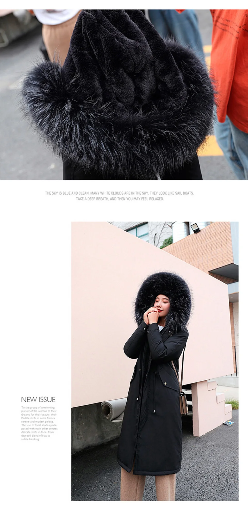 Хлопковая куртка-пуховик Для женщин-30 градусов, одежда для снежной погоды Длинные парки зимняя куртка Для женщин с оторочкой капюшона из искусственного меховой воротник кашемировая подкладка зимнее пальто