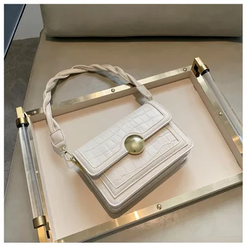 

Vintage Small Bag Girl 2020 New Designer Hand-held Small Square Bag Students One-shoulder Slant Bag Fashion Handbag
