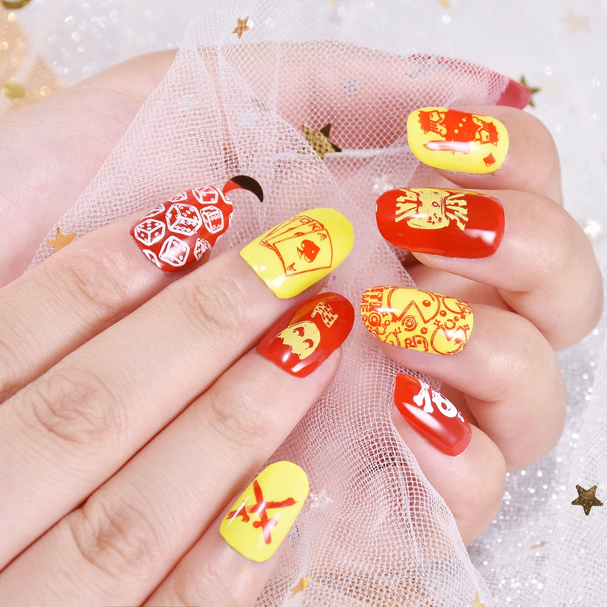 BeautyBigBang игровой стиль ногтей штамповки пластины геометрические кости пики покер Забавный меч изображения Квадратный шаблон ногтей штамповки пластины