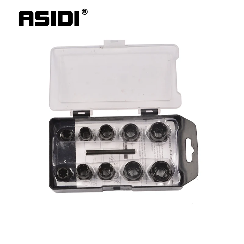 Locking Wheel Nut Removers 11pc Nut Bolt Stud Extractor Twist Socket Set Locking Wheel Nut Removers 11pc Nut Bolt Stud Extractor Twist Socket Set