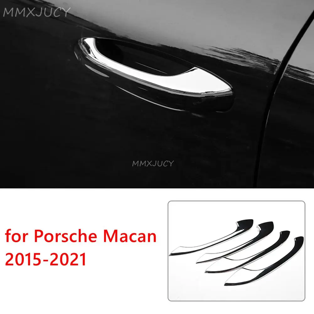 

Подходит для Porsche Macan 2015-2021 ABS серебряные автомобильные дверные ручки Крышка отделка декор 4X