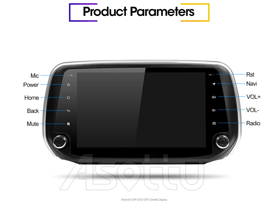 Asottu CXSDF9081 PX30 android 9,0 автомобильный dvd для hyundai Santa Fe автомобильный dvd gps навигатор raido видео плеер 1