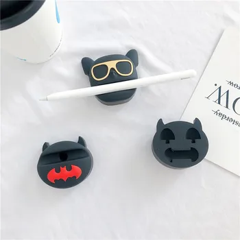 

Cute French 3D Bulldog Silicone Pencil base For Apple Pencil 1 st 2 batman Generation Touch Pen Stylus base capacitive pen case