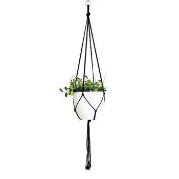 

3pcs With Tassel Home Decor Patio Handmade Balcony Plant Hanger Indoor Outdoor Countyard Flower Pot 4 Legs Cotton Blend Portable