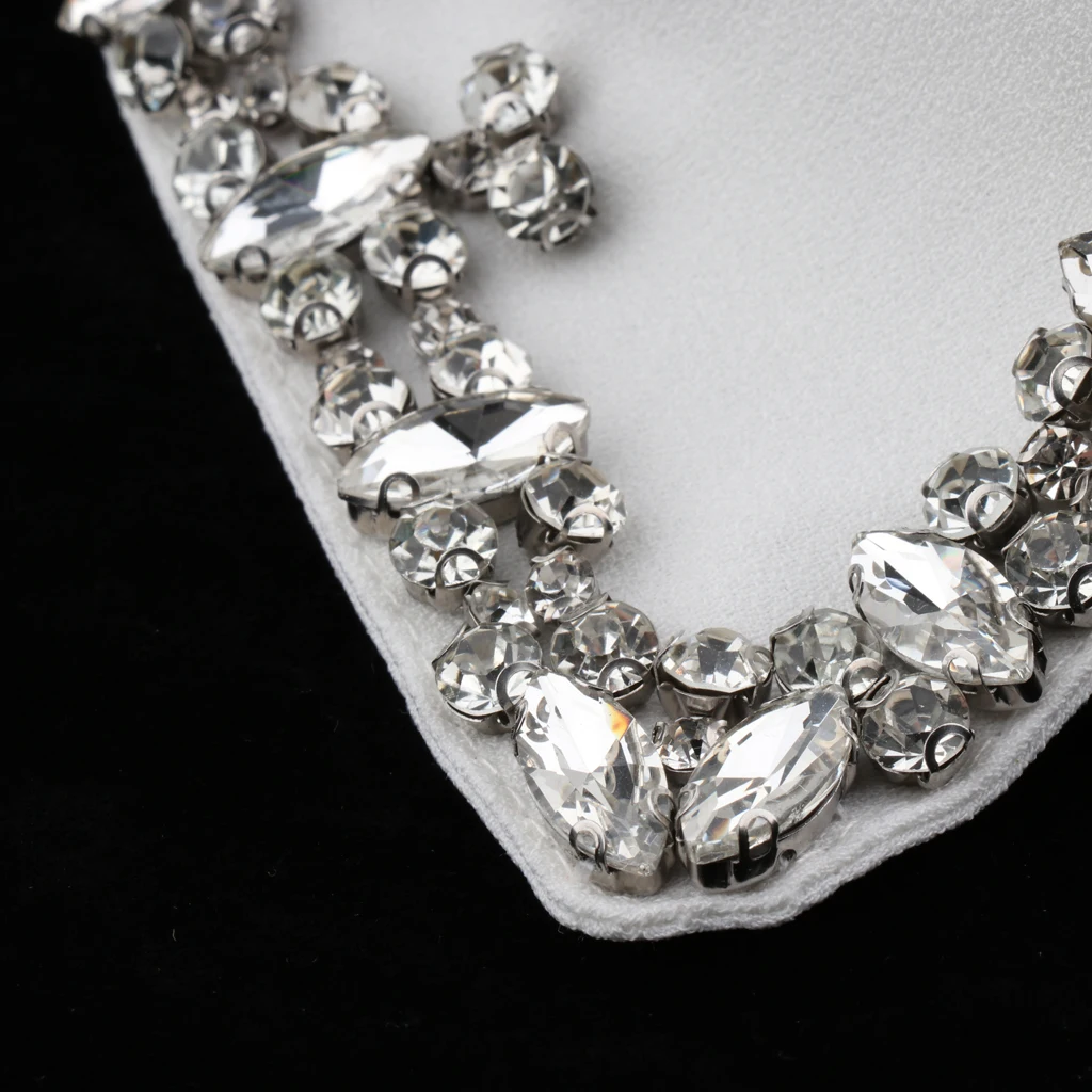 Crystal Fake Collar Peter Pan Detachable False Faux Collars Lapel Half Shirt